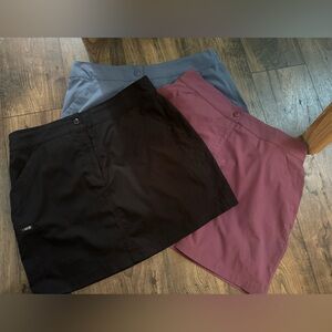 32 Degrees Women’s Skort Trio in Black, Mauve, and Light Blue